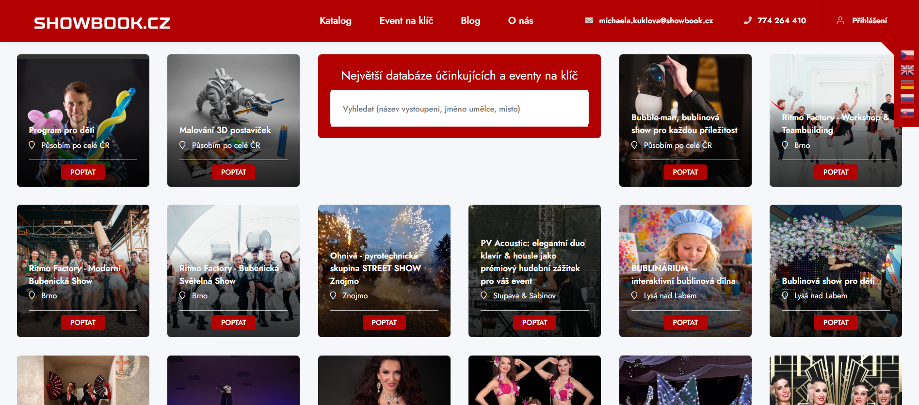 ShowBook – katalog uměleckých vystoupení